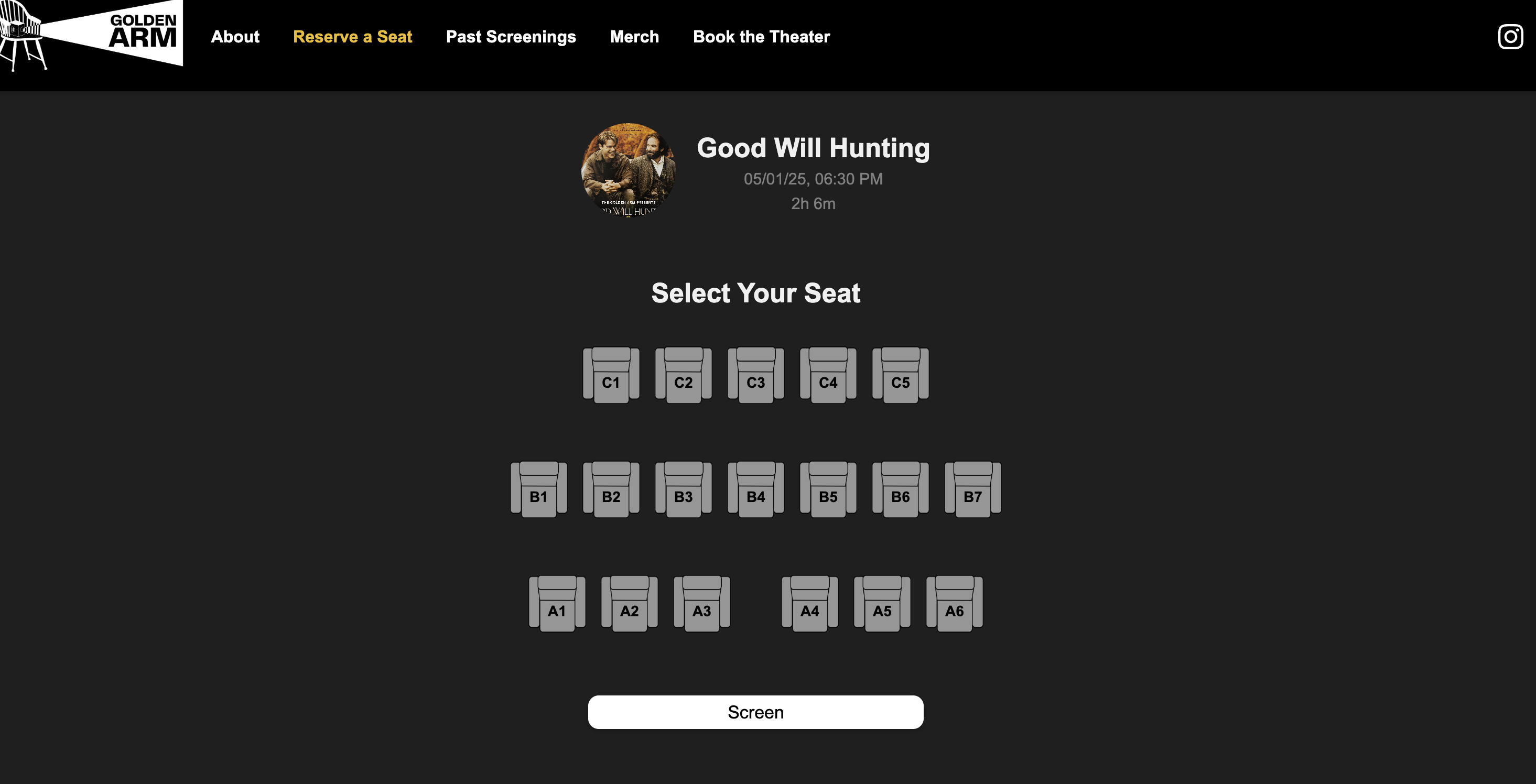 Golden Arm Theater Website